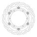 Front Floating Flame Motorcycle Brake Disc 260 mm met Black Aluminium inner