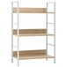 vidaXL Bibliothèque - 3 étagères - 60x27,6x90,5 cm - bois d'ingénierie - couleur chêne