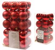 Decoris Kaemingk B.V. Kerstversiering kunststof kerstballen rood 4-6 cm pakket van 46x stuks
