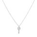 Dikar Collier en argent sterling 925 avec plaque rhodiée