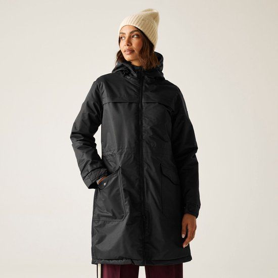 Regatta Regenjas Wandelen Dames Waterproof Ademend Lichtgewicht Romine Ii Zwart Polyester Maat 46
