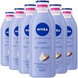 NIVEA Bodymilk Zijdezacht - 6 x 250 ml - Voordeelverpakking