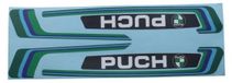 Puch Maxi Kit autocollants, bleu/vert