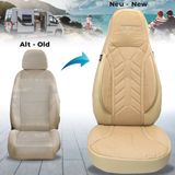 BREMER SITZBEZÜGE Premium Camper stoelhoezen voor Carado A 132 DPL505 in Beige (2 losse stoelen)