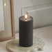 Unique Candles Unique LED Bougie pilier D 7,5 x 15 cm Moka