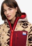 Superdry &amp; Co Superdry Sherpa Jacquard Fleece Hybride Dames Gewatteerde Jas M Cream Aztec