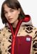 Superdry &amp; Co Superdry Sherpa Jacquard Fleece Hybride Dames Gewatteerde Jas M Cream Aztec