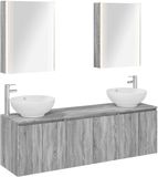 vidaXL Badkamerkastenset 5 st Grijs Sonoma Bewerkt hout