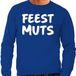 Bellatio Decorations Shoppartners Bv Feest muts sweater / trui blauw met witte letters voor heren - fun tekst truien / grappige sweaters L
