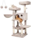 Merkloos / Sans marque Bol Cat Scratching Post with Soft Cover for Large Cats - Ombre Brown White