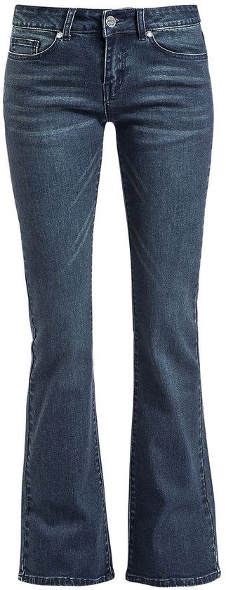 Black Premium by EMP Donkerblauwe bootcut jeans met uitlopende en lichte wash - Dames - W34L32
