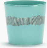 Serax Ottolenghi Feast Koffiekop Azurblauw/Rood 7 Ø 4 stuks