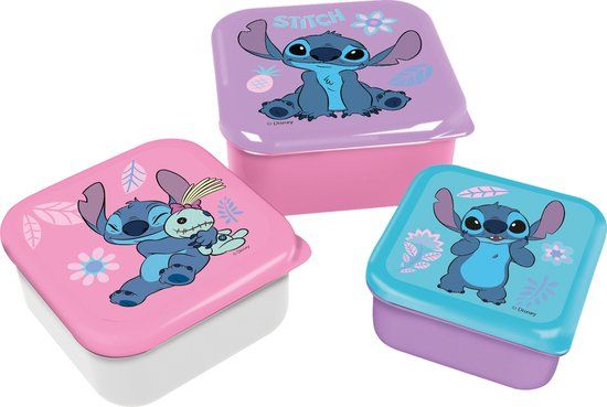 stor Disney's Stitch 3-in-1 Snackdoosjes Pink Jungle