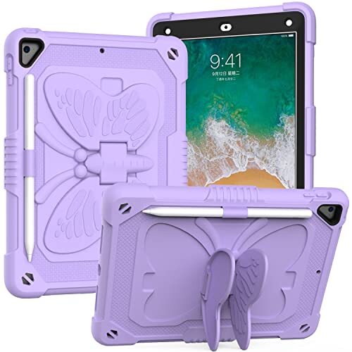 Q-HL Case voor iPad 9.7" (6./5e generatie, 2018/2017) / iPad Air 2/ iPad Pro 9.7" Robuuste, schokbestendige en duurzame tas met schouderriem