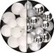 Kaemingk B.V. Boules de Noël 60x pièces - mélange blanc/argent - 4-5-6 cm - plastique