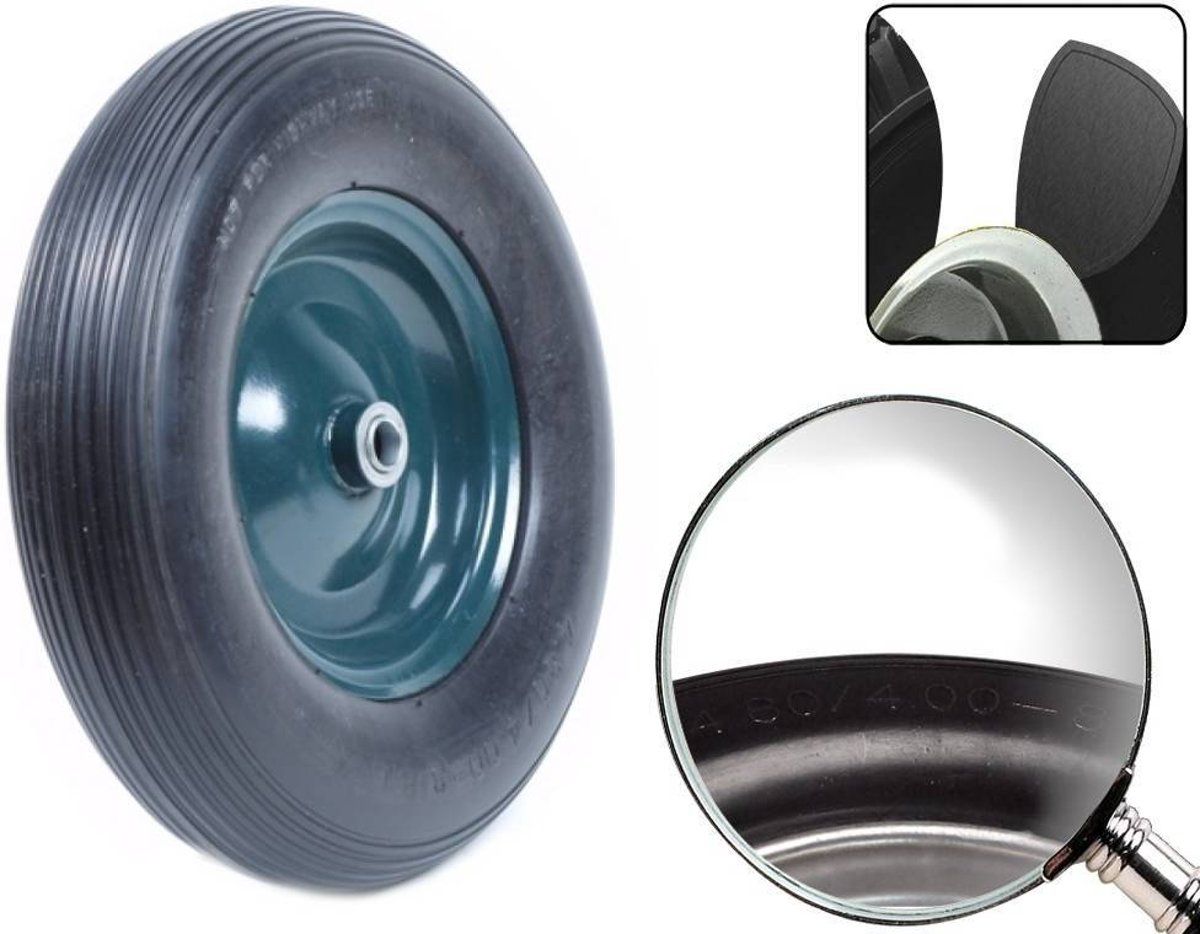 Benson Anti Lek Kruiwagenwiel 4.80 / 4.00-8 Massief rubberen wiel