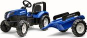 Falk New Holland Tret tractor met stuur en aanhanger