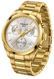 Tissot PR 100 Chronograaf Quartzhorloge, roestvrij staal, goud, zilver, modelnummer T150.417.33.031.00
