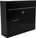 Merkloos Relaxdays Brievenbus met slot - 31 x 36 x 10 cm - metaal - zwart