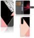B2Ctelecom Sony Xperia 1 III Book Case Zwart Roze Vormen
