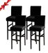 Ensemble de 4 housses de tabouret de bar extensibles