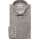 Seidensticker Slim Fit Overhemd Bruin Gestreept