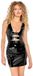 Black Level Lak jurk Buckle - Zwart - Maat M