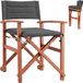 Casaria 2 Regisseursstoelen Gevoerd – FSC Eucalyptus – met Armleuningen – Antraciet