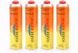 SMH LINE Bouteilles de gaz - 4x 600ml - Valve à vis EN417 - Bouteille de gaz pour désherbeur