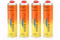 SMH LINE Gasflessen - 4x 600ml - EN417 Schroefventiel - Gasfles voor onkruidbrander