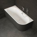 SPALINA Vrijstaand bad Capri 170 gauche noire 170 x 76 x 58 cm Zwart