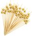 Brochettes à cocktail - 12 cm - 100 pièces - Cure-dents finger food - Bois - Bâtonnets antipasti réutilisables en bambou