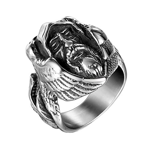 Heren Viking Dual Color Wolf Head-armband, Nordic Roestvrijstalen Odin Keltische Wolf Twisted Open Bangle, Gotische Hiphop Middeleeuwse Sieraden Met Valknut-cadeautas(Silver