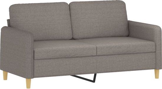 vidaXL Tweezitsbank 140 cm stof taupe
