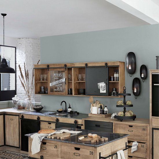 LOBERON Hangkast set van 2 Oakland bruin/zwart