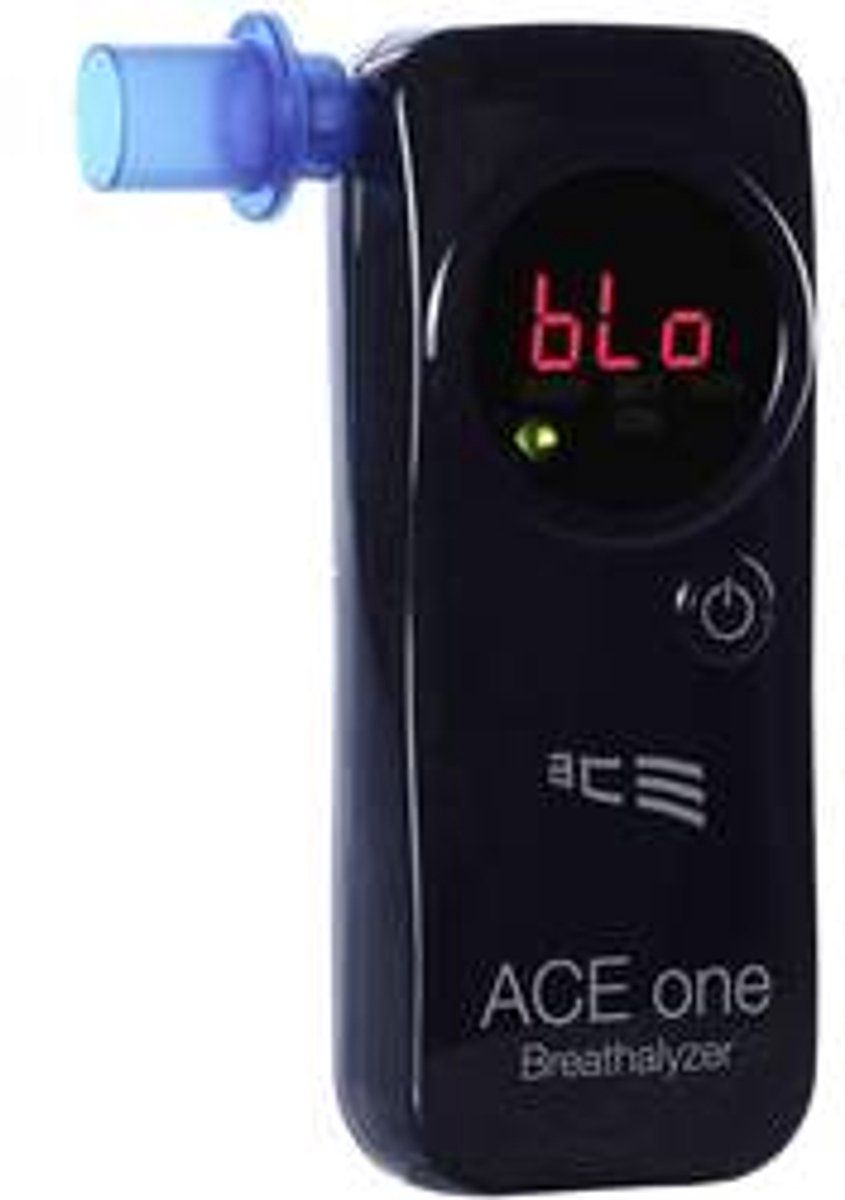 ACE one Alcoholtester Zwart 0 tot 4 ‰ Incl. display, Countdown-functie, Weergave van verschillende eenheden