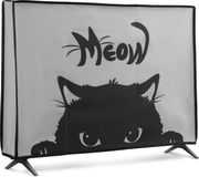 kwmobile housse TV pour TV 43" - Housse de protection pour téléviseur - Pour usage intérieur - Design Chat Meow en gris / noir
