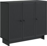 vidaXL Dressoir Zwart 89 x 34,5 x 80 cm Bewerkt hout
