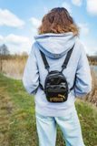 Puma Core up minime backpack - zwart/goud