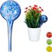 Non-branded 10x waterdruppelaar - glas - waterbollen voor planten - Ø 6 cm - blauw