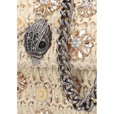 Kurt Geiger London Kurt Geiger Raffia Mini Kensington Schoudertas Dames - Creme