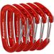 FresKaro Karabijnhaak, sleutelhanger, aluminium musc, 8kN karabijnhaak, karabijnhaak met ring, robuust, zeer robuust, pour clés, sac à dos, extérieur, randonnée, petit mini 6 cm, rouge
