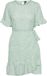 VERO MODA Dames Kort Bloemig Omslag Jurk Korte Mouw Ronde Hals Mini Jurk Dij-Lengte VMHENNA