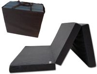 ODOL-PLUSZ Opvouwbaar Logeermatras 80 x 200 x 10 cm – Schuim Matras met Afneembare Hoes, Compact en Draagbaar, Perfect voor Gasten, Camping en Thuisgebruik, grijs