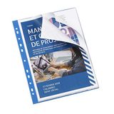 Viquel 116302, Conventionele hechtmap, A4, Polypropyleen (PP), Blauw, Portret, 20 vakken