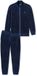 Schiesser Pyjama lang Heren Effen Lange mouw Katoen/Polyester Deep Sea Blue Maat 48
