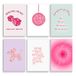 Prinajssiad 6-delige roze preppy posters voor de kamer esthetisch, 20 x 25 cm Folklore Taylor Affirmations poster canvas muurkunst zanger champagne problemen prints, meisje slaapkamer slaapzaal muur