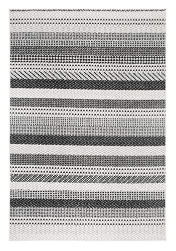 andiamo Geweven tapijt Bolonia ornament-patroon loper 120x170 cm Strepen lichtgrijs