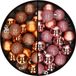 Merkloos / Sans marque Billiet - Vanlaere 40x stuks kleine kunststof kerstballen koper en roze 3 cm - Voor kleine kerstbomen