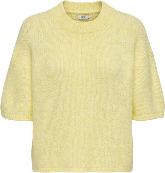 Jdy Jacqueline de Yong Jdylinea S/s Pullover O-neck Knt 15367237 - Pastel Yellow - Women's Size M